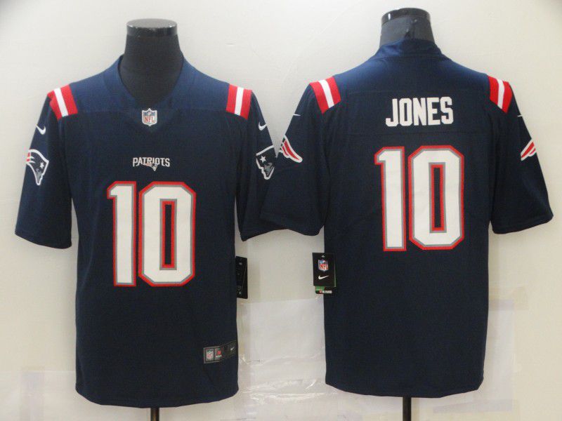 Men New England Patriots #10 Jones Blue Nike Vapor Untouchable Limited 2021 NFL Jersey
